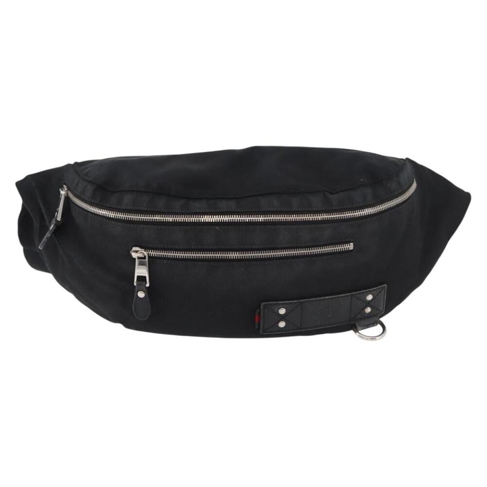 Gucci Nylon Web Shoulder Bag Black